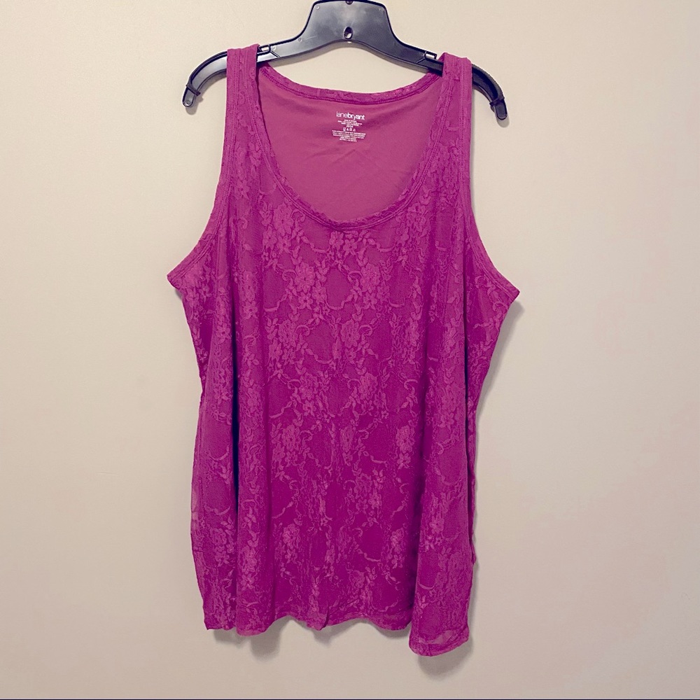 NWOT Magenta lace Lane Bryant tank 22/24